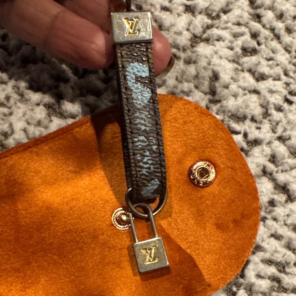 Louis Vuitton Black and Brown Phone charm
